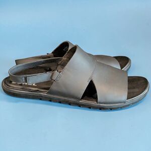 Sorel Womens size 10 Sorel Ella II  Black Leather Slingback Shoe Sandal Comfort